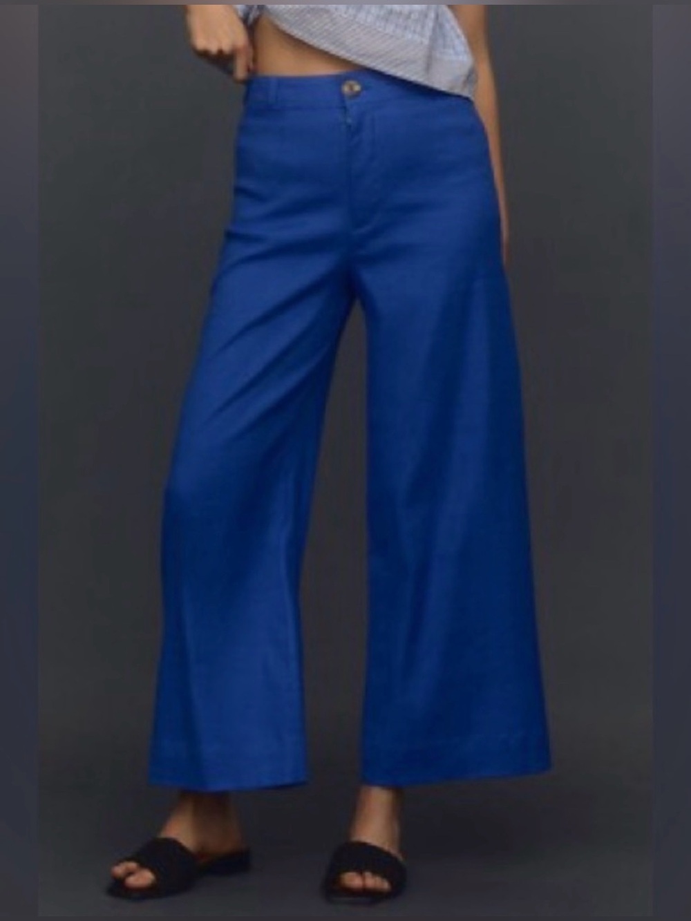 Anthropologie Maeve Ettie High-Rise Crop Wide-Leg Pants